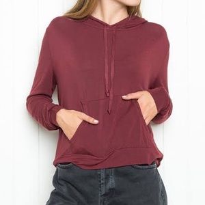 Brandy Melville Maroon Hoodie